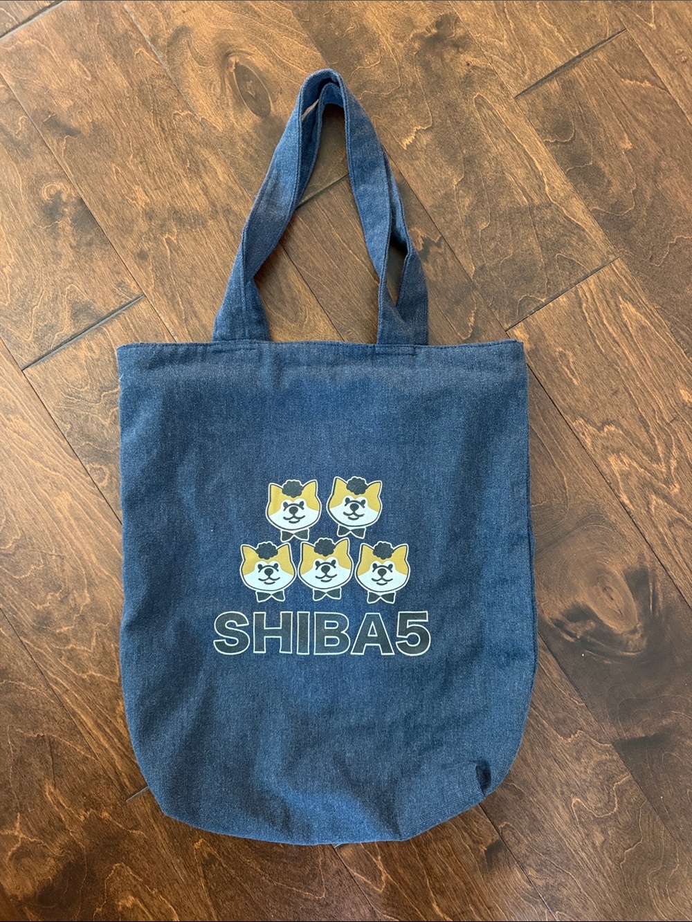 SHIBA5 Blue Canvas Tote Bag